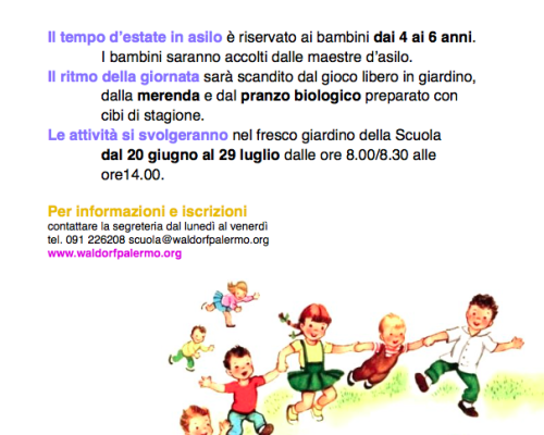 Tempo d&acute;estate in asilo