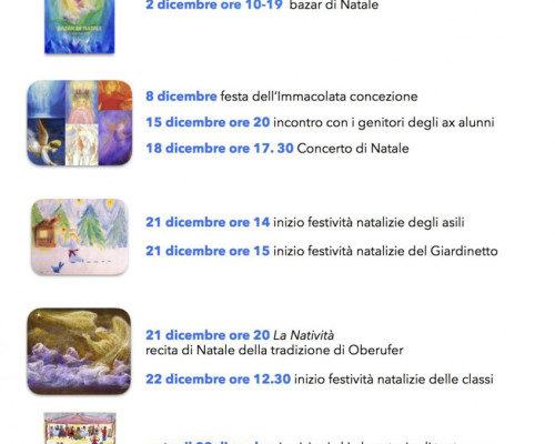In calendario a dicembre