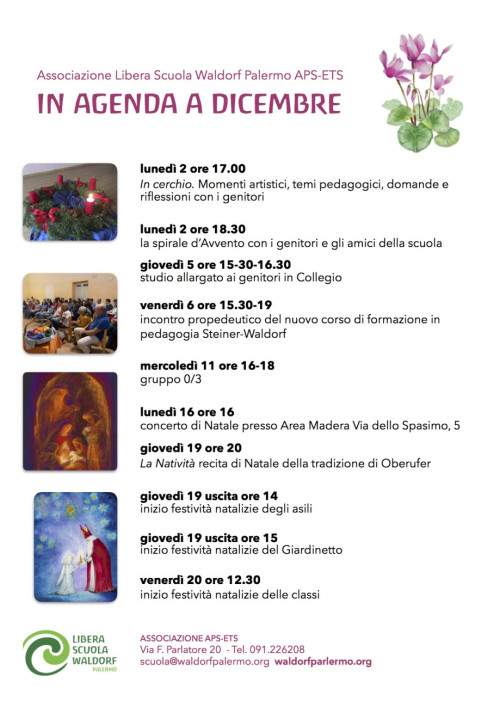 In agenda a dicembre