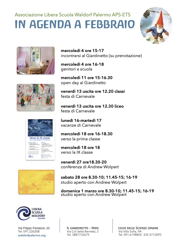 In agenda a febbraio