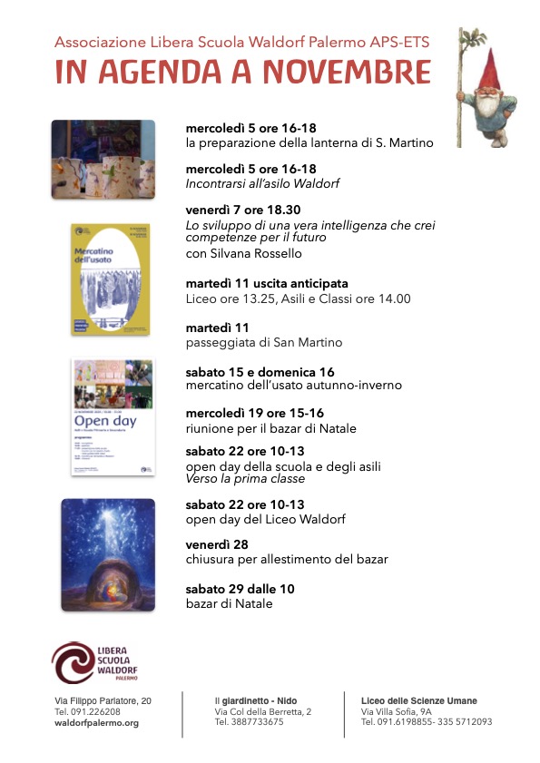 In agenda a novembre