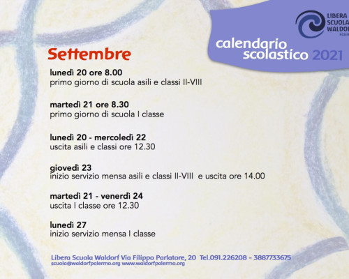 Orario di settembre
